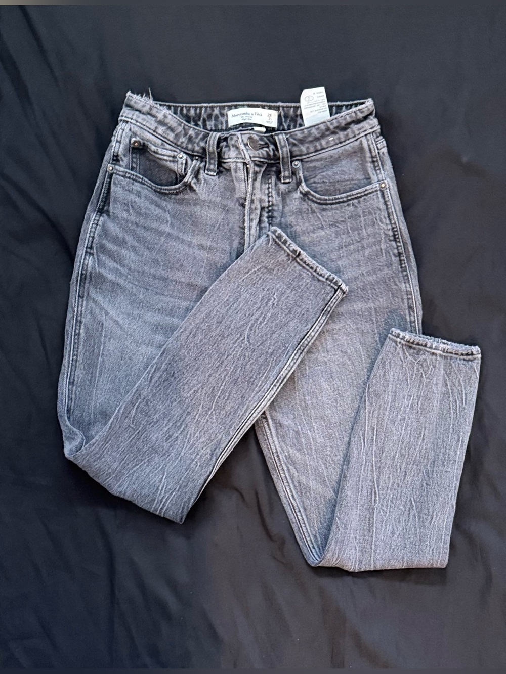 Gray Wash Slim Fit Jeans - Abercrombie and Fitch